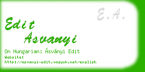 edit asvanyi business card